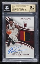 2015 Immaculate Rookie Red /25 Justise Winslow BGS 9.5 GEM MINT Patch Auto 1b8