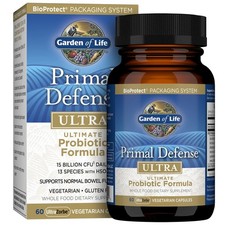 Garden of Life Primal Defense Ultra: Probiotic for Digestion  Gut Health, 60 Ct