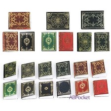 24Pcs Dollhouse Miniatures 1:12 Scale Books Filling Bookshelf Library Accessory