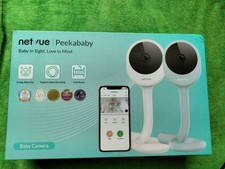 NETVUE Peekababy Baby Monitor with Camera, Audio, Crib Mount, NEW, Open Box