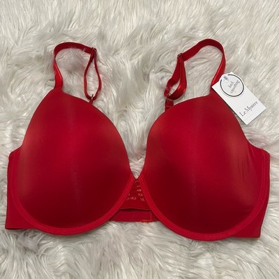 Le Mystere 36G Bra Red Second Skin Back Smoother Underwire Back Close NEW $68