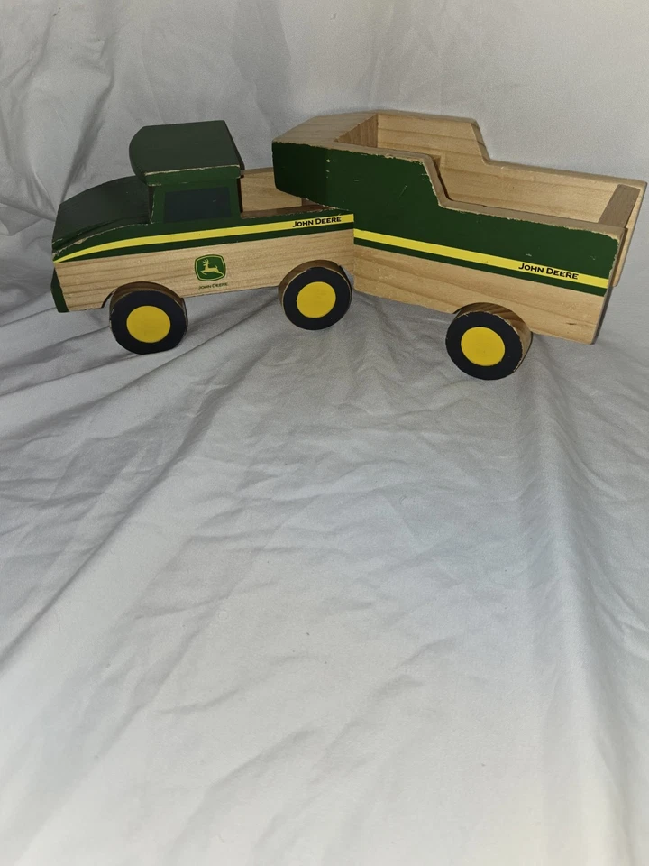 Curva de aprendizaje John Deere camioneta pickup de madera y remolque portador de troncos conjunto Foto 2 de 4
