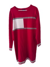 Tommy Hilfiger Dress Knit XL sweater dress Red