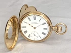 1899 Excellent WALTHAM R/Gold Half Hunter Gents Pocket Watch. Serviced. Antique