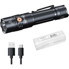 PD36R ACE 3000 Lumen Rechargeable Tactical Flashlight, USB-C Dual Switch