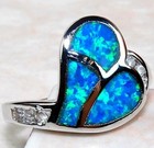Australian Opal Inlay 925 Solid Sterling Silver Ring Jewelry Sz 6 GA3-4 — photo 1