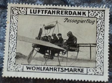 66170 Vignette Welfare Stamp World War 1 Zeppelin Airship Passenger Aircraft