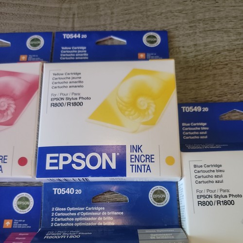 9 Box Genuine Epson R800 R1800 Print Ink 0540 0541 0542 0543 0544 0547 0548 0549 - 第 9/9 張圖片