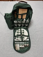 Coca-Cola Picnic Backpack Set for 4 – Complete Insulated Bag w/ Utensils