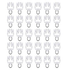 30pcs Curtain Rail Pulleys Curtain Track Rollers set for Enhances Performances