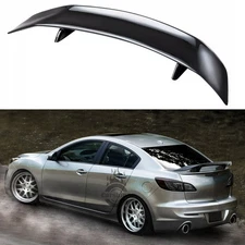 For Mazda3 Mazda6 Sedan Glossy Black Replacement GT Rear Trunk Spoiler Wing Lip