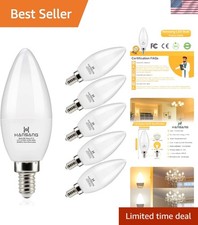 Elegant LED Candelabra Bulbs E12, 60W Equivalent, Pack of 6 - Warm White 2700K