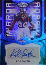 2023 Panini Certified #MS21 Rod Smith Mirror Signatures Blue /30 Football NM