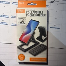 itek Foldable Phone Stand for Desk - Height Adjustable Cell Phone Holder