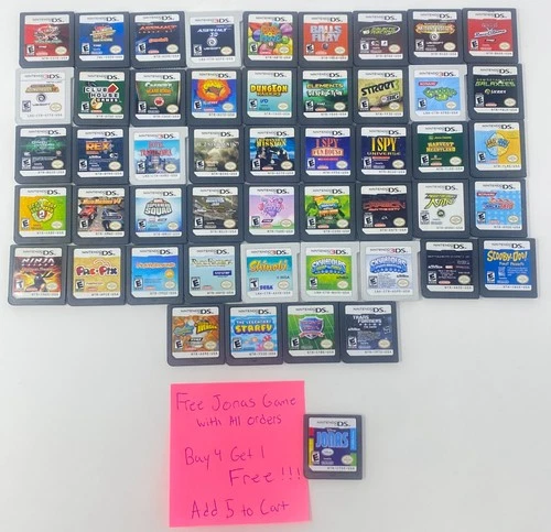 Original Nintendo DS 3DS Games Video Games Buy 4 Get 1 FREE Tested Working