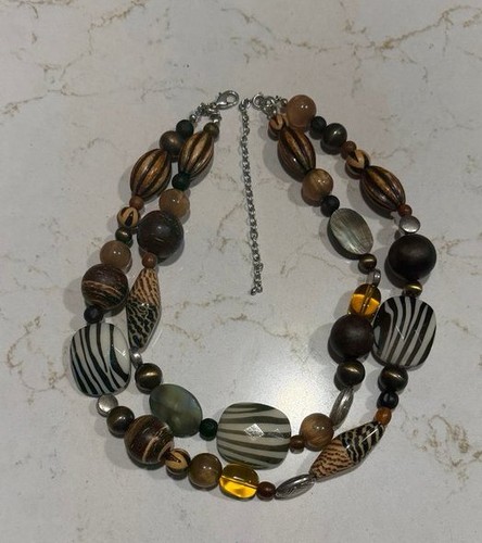 Vintage Premier DesignsMulti-Bead Necklace with Mixed Materials