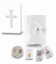 First Holy Communion 5-Piece Girl Set w/ Book Cover / Carrying Case