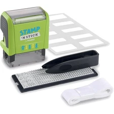 Stamp 'N Stick Personalized Name Kit – Waterproof Ink and Complete Accessories