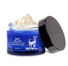 Beef Tallow for Skin, Whipped Organic Grass-Fed Beef Tallow Balm for Face Body