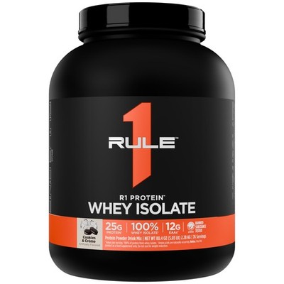 Rule 1 Proteins R1 Protein Whey Isolate  with 25g Protein & 6g BCAA Exclusive...
