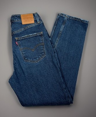 Levis Premium 70 s High Slim Straight Jeans Womens 26x29 Medium Wash Denim EUC