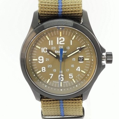 Traser P67 Officer Pro Khaki Men's Watch Quartz Steel/Nylon Used From Japan