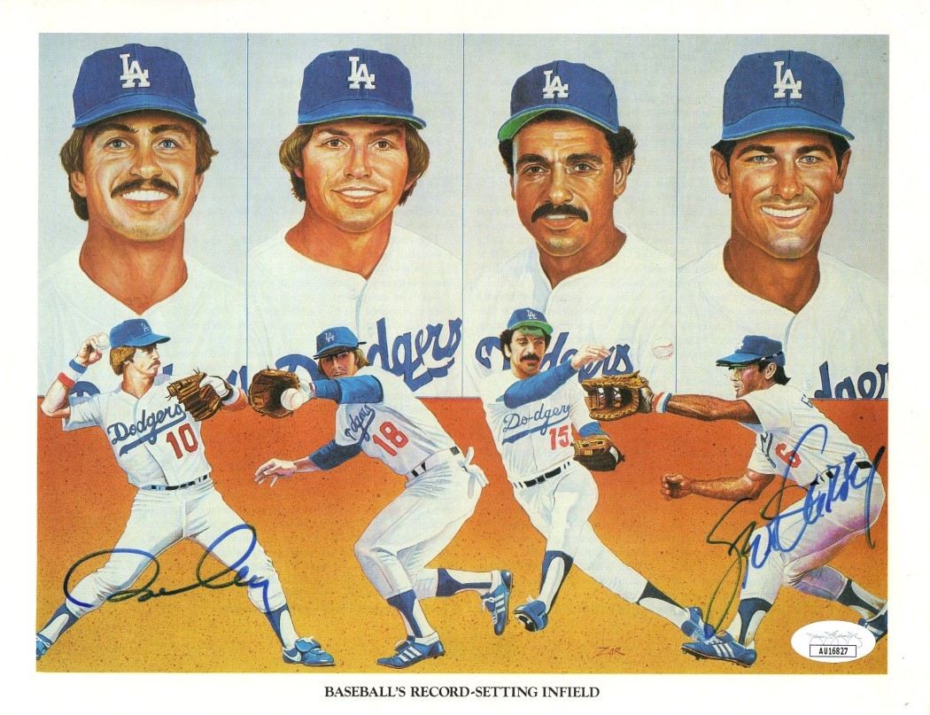 Ron Cey Autographed Signed Los Angeles Dodgers Steve Garvey 8.5X11 Photograph Dodgers JSA AU16827 