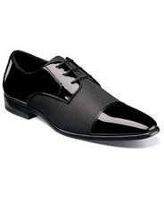 Stacy Adams Men's Pharoah Cap Toe Oxford Shoes Black Size 12W Style 25530-001
