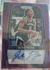 2025 Panini Prizm WNBA Jackie Young Signatures Purple Prizm Auto 28/49