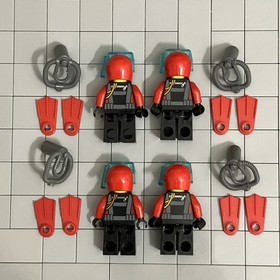 LEGO Minifigure Deep Sea Explorers Female Scuba Diver 60095 60091 60092 Lot D6 7