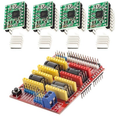 AZDelivery CNC-Shield V3 Bundle mit 4 Stück A4988