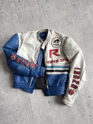 Vintage 00s SUZUKI Hyper Sport Leather Jacket S