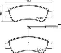 Bremsbelagsatz Scheibenbremse Hella Pagid 8DB 355 021-901 FüR CitroËN Ducato U9