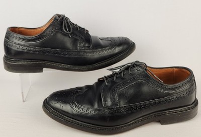 Allen Edmonds MacNeil Black Leather Wingtip Dress Shoes Mens Size 10 E Wide