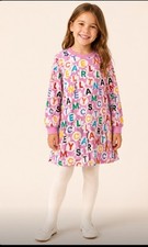 Stella McCartney Girls 8 Stella  Logo Fleece Dress Cotton