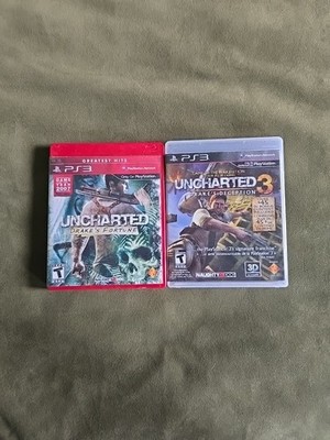 Uncharted 1 and uncharted 3 PS3 Bundle CIB