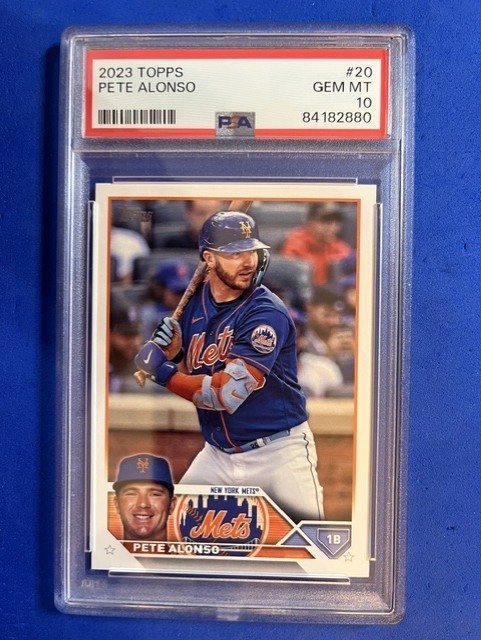 Pete Alonso 2023 Topps Baseball PSA 10 - Mets view 1