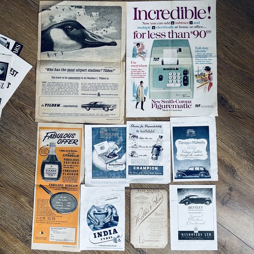 Vintage Advertisement Paper Cuts Magazine Scrap Cuts Advertisements Adverts X 57 - Foto 2 di 21