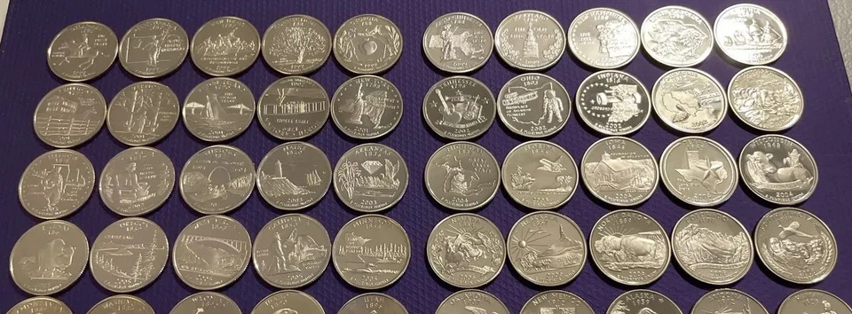 1999-2009 S ~ 40 Different Proof State Quarters Clad some toning Read below - Image 3 of 4
