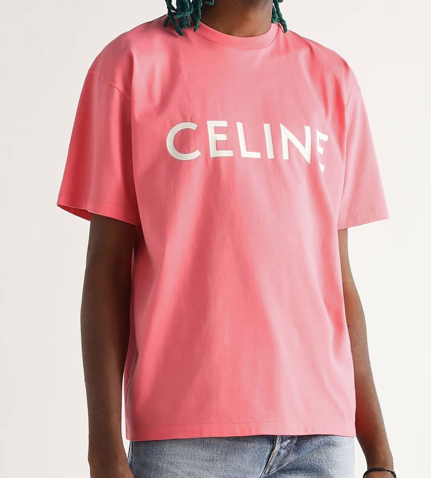 Small FLAMINGO JERSEY IN PINK CELINE T-SHIRT NEW COTTON | eBay LOOSE