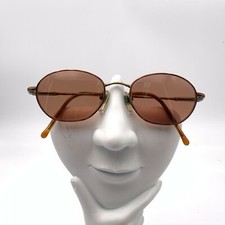 Vintage Laura Ashley Faye Amber Metal Oval Sunglasses Hong Kpng FRAMES ONLY