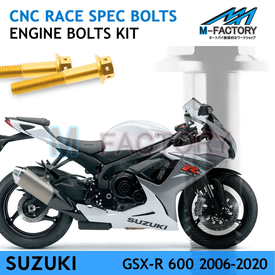 Pernos de cubierta del motor del cárter del alternador para Suzuki GSXR600 2008-2010 2009 Foto 2 de 4