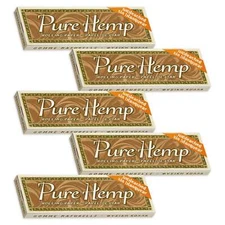 Pure Hemp Rolling Papers Unbleached Single Wide Cigarette Paper 69mm (5 Pack)