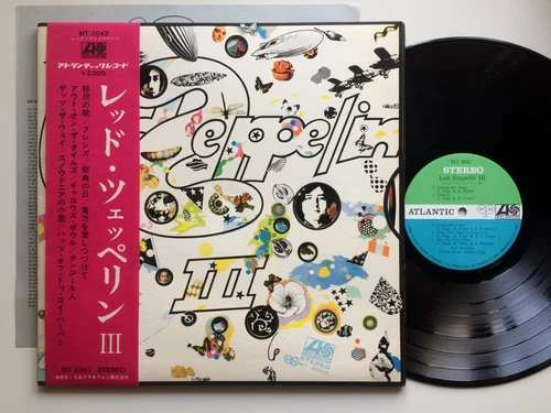 "Led Zeppelin III" w/OBI JAPAN 1st ORIGINAL ATLANTIC STEREO MT 2043