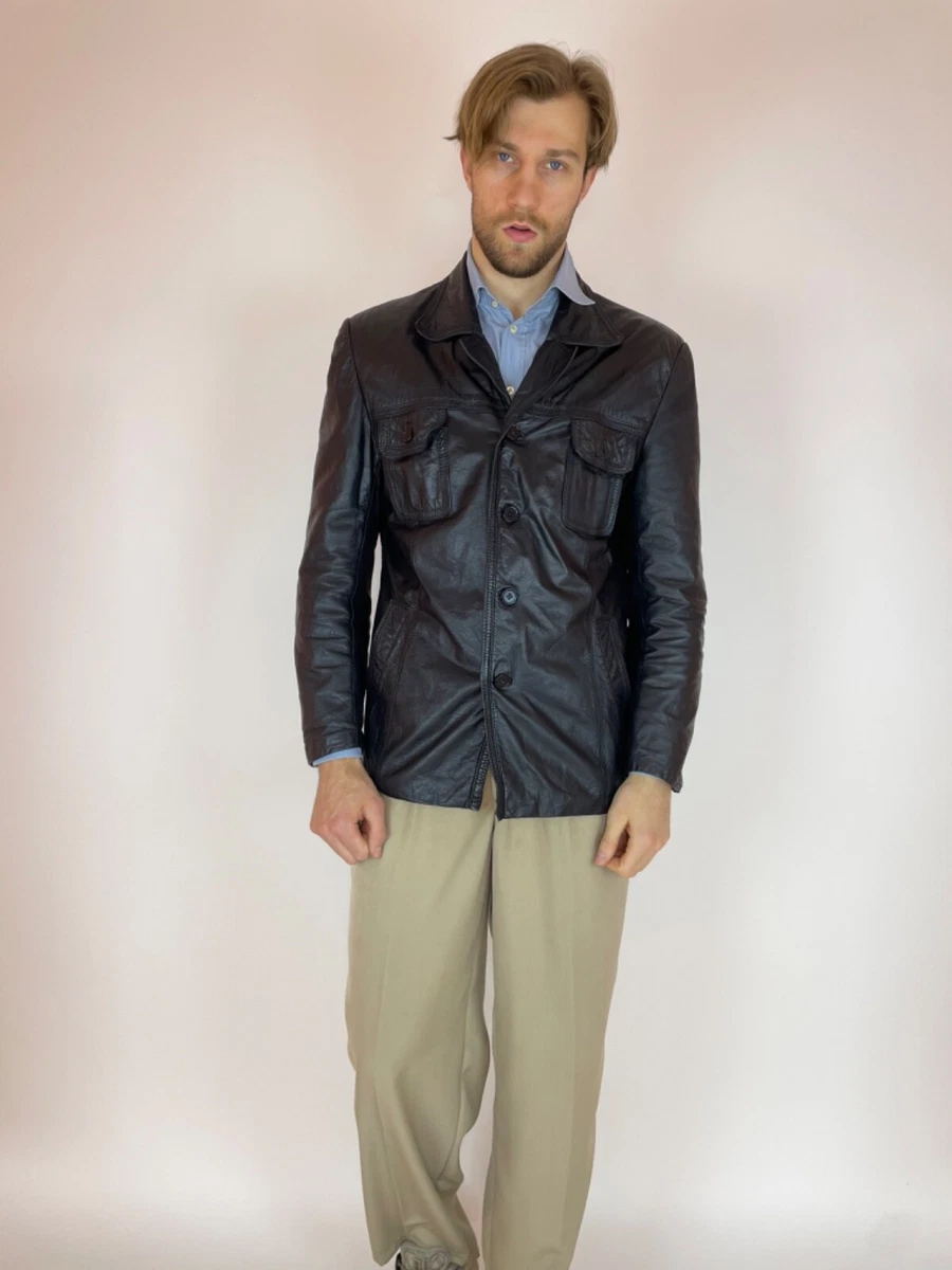 Vintage leather store jacket ebay