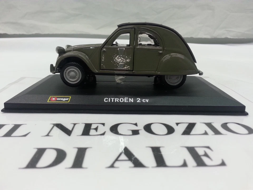 BURAGO-COLLEZIONE STREET CLASSIC-MODELLINO AUTO CITROEN 2CV SCALA 1/32 GRIGIO - Immagine 4 di 4