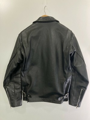 Used Men Schott Trucker Leather Jkt Black 103Us Made In Usa 