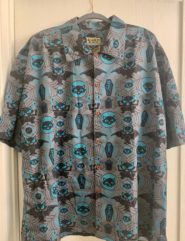 Jeff Granito Scaredy Cat Design Shirt 3XL Halloween Spooky Great Condition