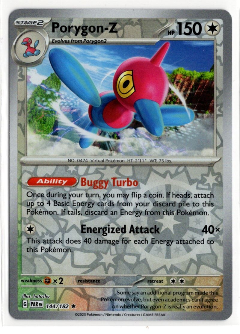 Pokemon Paradox Rift Reverse Holo 144/182 Porygon-Z