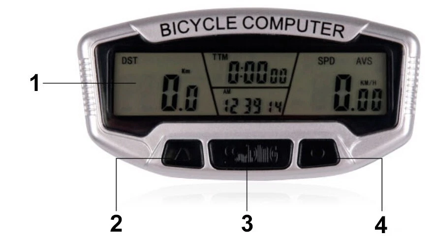Fahrradcomputer LCD Fahrrad Tachometer Radfahren Kilometerzähler Fahrradtacho - Bild 2 von 4